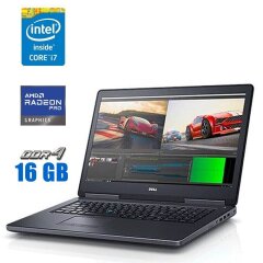 Мобильная рабочая станция Dell Precision 7520 / 15.6" (1920x1080) IPS / Intel Core i7-7820HQ (4 (8) ядра по 2.9 - 3.9 GHz) / 16 GB DDR4 / 256 GB SSD / AMD Radeon Pro WX 4130, 2 GB GDDR5, 128-bit / WebCam