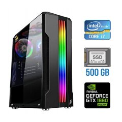 Ігровий ПК Tower / Intel Core i7-3770 (4 (8) ядра по 3.4 - 3.9 GHz) / 16 GB DDR3 / 500 GB SSD / nVidia GeForce GTX 1660 Super, 6 GB GDDR6, 192-bit / 500W