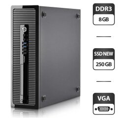 Компьютер HP ProDesk 400 G1 SFF / Intel Core i3-4130 (2 (4) ядра по 3.4 GHz) / 8 GB DDR3 / 250 GB SSD NEW / Intel HD Graphics 4400 / VGA