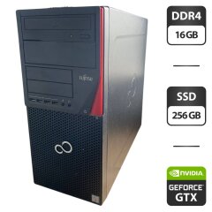 Компьютер Fujitsu Esprimo P756 E90 Tower / Intel Core i5-6400 (4 ядра по 2.7 - 3.3 GHz) / 16 GB DDR4 / 256 GB SSD / nVidia GeForce GTX 750 Ti, 2 GB GDDR5, 128-bit