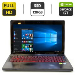 Ігровий ноутбук Б-клас Lenovo IdeaPad Y510p / 15.6" (1920x1080) IPS / Intel Core i7-4700MQ (4 (8) ядра по 2.4 - 3.4 GHz) / 8 GB DDR3 / 128 GB SSD / nVidia GeForce GT 755M, 2 GB GDDR5, 128-bit / WebCam / HDMI