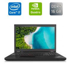 Мобильная рабочая станция Б-класс Lenovo ThinkPad P50 / 15.6" (3840x2160) IPS / Intel Core i7-6820HQ (4 (8) ядра по 2.7 - 3.6 GHz) / 16 GB DDR4 / 128 GB SSD + 500 GB HDD / nVidia Quadro M2000M, 4 GB GDDR5, 128-bit / WebCam / Fingerprint