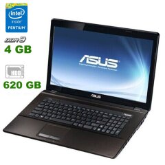 Ноутбук Asus K73E / 17.3" (1600x900) TN / Intel Pentium B950 (2 ядра по 2.1 GHz) / 4 GB DDR3 / 620 GB HDD / Intel HD Graphics 2000 / WebCam / DVD / АКБ не держит