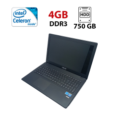 Ноутбук Asus X551 / 15.6" (1366x768) TN / Intel Celeron N2840 (2 ядра по 2.16 - 2.58 GHz) / 4 GB DDR3 / 750 GB HDD / Intel HD Graphics / WebCam