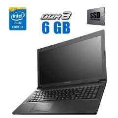 Ноутбук Б-клас Lenovo B590 / 15.6" (1366x768) TN / Intel Core i3-2348M (2 (4) ядра по 2.3 GHz) / 6 GB DDR3 / 128 GB SSD / Intel HD Graphics 3000 / WebCam / DVD-ROM 