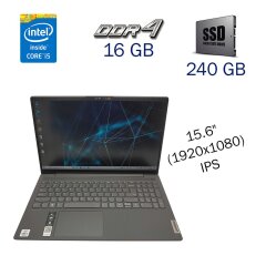 Ноутбук Б клас Lenovo IdeaPad 5 15IIL05 / 15.6" (1920х1080) IPS / Intel Core i5-1035G1 (4 (8) ядра по 1.0 - 3.6 GHz) / 16 GB DDR4 / 240 GB SSD / WebCam / HDMI