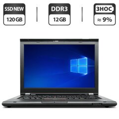 Ноутбук Lenovo ThinkPad T430s / 14" (1600x900) TN / Intel Core i5-3320M (2 (4) ядра по 2.6 - 3.3 GHz) / 12 GB DDR3 / 120 GB SSD NEW / Intel HD Graphics 4000 / WebCam / DVD-ROM