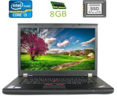 Ноутбук Lenovo ThinkPad T530i / 15.6" (1920x1080) TN / Intel Core i3-3110M (2 (4) ядра по 2.4 GHz) / 8 GB DDR3 / 120 GB SSD / Intel HD Graphics 4000 / DVD-RW / miniDP
