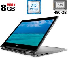 Ноутбук-трансформер Dell Inspiron 13-5378 2-in-1 / 13.3" (1920x1080) IPS Touch / Intel Core i7-7500U (2 (4) ядра по 2.7 - 3.5 GHz) / 8 GB DDR4 / 480 GB SSD / Intel HD Graphics 620 / WebCam / HDMI