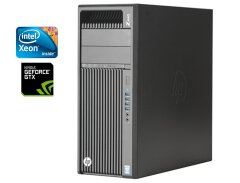 Робоча станція HP Z440 Workstation Tower / Intel Xeon E5-1620 v4 (4 (8) ядра по 3.5 - 3.8 GHz) / 32 GB DDR4 / 512 GB SSD / nVidia GeForce GTX 1080, 8 GB GDDR5X, 256-bit
