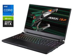 Игровой ноутбук Gigabyte Aorus 15P / 15.6" (1920x1080) IPS / Intel Core i7-11800H (8 (16) ядер по 2.3 - 4.6 GHz) / 32 GB DDR4 / 480 GB SSD / nVidia GeForce RTX 3070, 8 GB GDDR6, 256-bit / WebCam