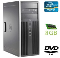 ПК HP Compaq Elite 8300 Tower / Intel Core i5-2500 (4 ядра по 3.3 - 3.7 GHz) / 8 GB DDR3 / no HDD / Intel HD Graphics 2000 / 320W / DVD-RW / DisplayPort