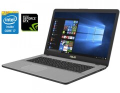 Игровой ноутбук Asus VivoBook Pro 17 N705FD / 17.3" (1920x1080) IPS / Intel Core i7-8565U (4 (8) ядра по 1.8 - 4.6 GHz) / 8 GB DDR4 / 256 GB SSD + 1000 GB HDD / nVidia GeForce GTX 1050, 4 GB GDDR5, 128-bit / WebCam / Win 10 Home