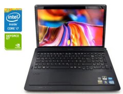 Ноутбук Sony VAIO 81312M / 16.4" (1920x1080) IPS / Intel Core i7-2630QM (4 (8) ядра по 2.0 - 2.9 GHz) / 8 GB DDR3 / 240 GB SSD / nVidia GeForce GT 540M, 1 GB DDR3, 128-bit / WebCam / DVD-ROM / Win 10 Pro