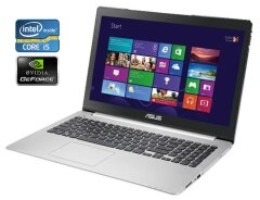 Игровой ноутбук Asus VivoBook S551LN / 15.6" (1366x768) TN Touch / Intel Core i5-4210U (2 (4) ядра по 1.7 - 2.7 GHz) / 8 GB DDR3 / 128 GB SSD + 1000 GB HDD / nVidia GeForce 840M, 2 GB DDR3, 64-bit / WebCam / DVD-ROM / Win 10
