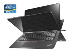 Ультрабук-трансформер Б-класс Lenovo ThinkPad Yoga 14 / 14" (1920x1080) IPS Touch / Intel Core i5-5200U (2 (4) ядра по 2.2 - 2.7 GHz) / 8 GB DDR3 / 256 GB SSD / Intel HD Graphics 5500 / WebCam / Win 10 Home