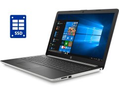 Ноутбук HP 15-da015sa / 15.6" (1920x1080) TN / Intel Core i3-7020U (2 (4) ядра по 2.3 GHz) / 8 GB DDR4 / 256 GB SSD / Intel HD Graphics 620 / WebCam / Win 10 Home