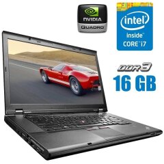 Мобільна робоча станція Lenovo ThinkPad W530 / 15.6" (1600x900) TN / Intel Core i7-3720QM (4 (8) ядра по 2.6 - 3.6 GHz) / 16 GB DDR3 / 240 GB SSD / nVidia Quadro K1000M, 2 GB DDR3, 128-bit / WebCam / miniDP