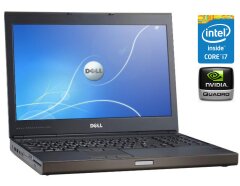 Мобильная рабочая станция Dell Precision M4700 / 15.6" (1920x1080) TN / Intel Core i7-3840QM (4 (8) ядра по 2.8 - 3.8 GHz) / 8 GB DDR3 / 512 GB SSD / nVidia Quadro K1000M, 2 GB DDR3, 128-bit / DVD-ROM / WebCam / Win 10 Pro