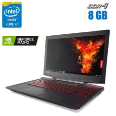 Ігровий ноутбук Lenovo Legion Y720-15IKB / 15.6" (1920x1080) IPS / Intel Core i7-7700HQ (4 (8) ядра по 2.8 - 3.8 GHz) / 8 GB DDR4 / 256 GB SSD / nVidia GeForce GTX 1060 Max-Q, 6 GB GDDR5, 192-bit / WebCam