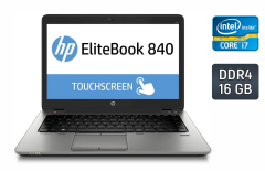 Ультрабук Б-класс HP EliteBook 840 G4 / 14" (1920x1080) TN Touch / Intel Core i7-7600U (2 (4) ядра по 2.8 - 3.9 GHz) / 16 GB DDR4 / 256 GB SSD / Intel HD Graphics 620 / WebCam / HDMI / Fingerprint