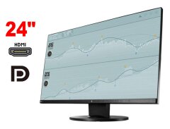 Монитор Eizo FlexScan EV2450  / 24" (1920x1080) IPS / 1x HDMI, 1x DP, 1x DVI, 1x VGA, 1x USB 3.0, 2x USB 2.0, 2x Audio / 2х 1W / VESA 100x100 / Pivot