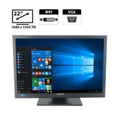 Монитор Samsung S22A450BW / 22" (1680x1050) TN / DVI, VGA / VESA 100x100 + Кабель питания