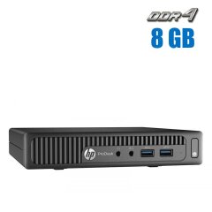Неттоп HP ProDesk 400 G2 mini USFF / Intel Core i3-6100T (2 (4) ядра по 3.2 GHz) / 8 GB DDR4 / 240 GB SSD / Intel HD Graphics 530 / USB 3.0 / DP + Блок питания