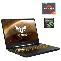 Ігровий ноутбук Asus TUF FX505D / 15.6" (1920x1080) IPS / AMD Ryzen 7 3750H (4 (8) ядра по 2.3 - 4.0 GHz) / 16 GB DDR4 / 240 GB SSD + 500 GB HDD / nVidia GeForce GTX 1650, 4 GB GDDR5, 128-bit / WebCam