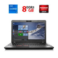 Ігровий ноутбук Б-клас Lenovo ThinkPad E560 / 15.6" (1920x1080) IPS / Intel Core i7-6500U (2 (4) ядра по 2.5 - 3.1 GHz) / 8 GB DDR3 / 256 GB SSD / AMD Radeon R7 M370, 2 GB GDDR5, 128-bit