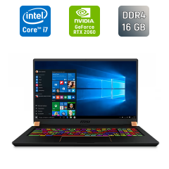 Игровой ноутбук Б-класс MSI MS-17G3 / 17.3" (1920x1080) IPS / Intel Core i7-10875H (8 (16) ядер по 2.3 - 5.1 GHz) / 16 GB DDR4 / 512 GB SSD / nVidia GeForce RTX 2060, 6 GB GDDR6, 192-bit / WebCam / Windows 10