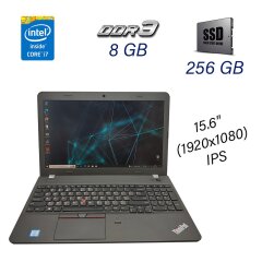 Ігровий ноутбук Lenovo ThinkPad E560 / 15.6" (1920х1080) IPS / Intel Core i7-6500U (2 (4) ядра по 2.5 - 3.1 GHz) / 8 GB DDR3 / 256 GB SSD / AMD Radeon R7 M370, 2 GB GDDR5, 128-bit / WebCam / DVD-ROM / HDMI