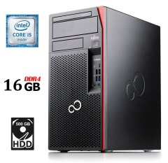 Комп'ютер Fujitsu Esprimo P757/E90+ Tower / Intel Core i5-6500 (4 ядра по 3.2 - 3.6 GHz) / 16 GB DDR4 / 500 GB HDD / Intel HD Graphics 530 / 280W / DisplayPort / DVI