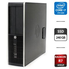 Ігровий ПК HP Compaq Pro 6300 SFF / Intel Core i7-3770 (4 (8) ядра по 3.4 - 3.9 GHz) / 16 GB DDR3 / 240 GB SSD / AMD Radeon R7 350, 4 GB GDDR3, 128-bit + USB Wi-Fi адаптер, перехідник на вибір (DisplayPort-VGA, DVI-VGA, DVI-HDMI)