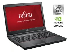 Мобильная рабочая станция Fujitsu Celsius H7510 / 15.6" (1920x1080) IPS / Intel Core i7-10850H (6 (12) ядер по 2.7 - 5.1 GHz) / 32 GB DDR4 / 512 GB SSD M.2 / nVidia Quadro T1000, 4 GB GDDR6, 128-bit / WebCam