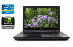 Мобільна робоча станція Fujitsu Celsius H780 / 15.6" (1920x1080) IPS / Intel Core i7-8850H (6 (12) ядра по 2.6 - 4.3 GHz) / 16 GB DDR4 / 512 GB SSD / nVidia Quadro P2000, 4 GB GDDR5, 128-bit / WebCam / HDMI / Fingerprint