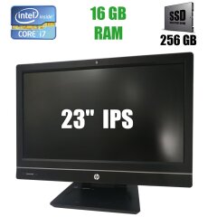 Моноблок HP Elite One 800 G1 / 23" (1920х1080) LED IPS / Intel Core i7-4790S (4(8)ядра по 3.2 - 4.0 GHz) / 16 GB DDR3 / 256 GB SSD / Intel HD Graphics 4600 / WebCam 720p / Лицензия Win 10 / нога SM11N 
