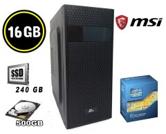 MSI MiniTower / Intel Core i5-3470 (4 ядра по 3.20 - 3.60 GHz) / 16 GB DDR3 (4х4GB) /240 GB SSD+500 GB HDD / 400W / USB 3.0