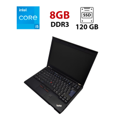 Нетбук Lenovo ThinkPad X220 / 12.5" (1366x768) TN / Intel Core i5-2520M (2 (4) ядра по 2.5 - 3.2 GHz) / 8 GB DDR3 / 120 GB SSD / Intel HD Graphics 3000 / WebCam