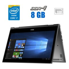 Ноутбук-трансформер Dell Inspiron 13 7378 / 13.3" (1920x1080) IPS Touch / Intel Core i7-7500U (2 (4) ядра по 2.7 - 3.5 GHz) / 8 GB DDR4 / 240 GB SSD / Intel HD Graphics 620 / WebCam