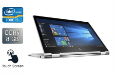 Ноутбук-трансформер HP EliteBook x360 1030 G3 / 13.3" (1920x1080) IPS Touch / Intel Core i5-8250U (4 (8) ядра по 1.6 - 3.4 GHz) / 8 GB DDR4 / 256 GB SSD / Intel UHD Graphics 620 / WebCam / TouchID / Windows 10