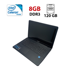 Ноутбук Asus F751 / 17.3" (1600x900) TN / Intel Celeron N2940 (4 ядра по 1.83 - 2.25 GHz) / 8 GB DDR3 / 120 GB SSD / Intel HD Graphics / WebCam