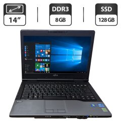 Ноутбук Б-клас Fujitsu LifeBook S782 / 14" (1366x768) TN / Intel Core i7-3520M (2 (4) ядра по 2.9 - 3.6 GHz) / 8 GB DDR3 / 128 GB SSD / Intel HD Graphics 4000 / WebCam / Без АКБ