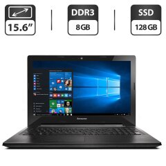 Ноутбук Б-клас Lenovo G50-70 / 15.6" (1920x1080) TN / Intel Pentium 3558U (2 ядра по 1.7 GHz) / 8 GB DDR3 / 128 GB SSD / Intel HD Graphics 4400 / WebCam / DVD-ROM / HDMI