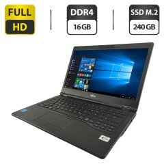 Ноутбук Fujitsu LifeBook E5411 / 14" (1920x1080) IPS / Intel Core i5-1135G7 (4 (8) ядра по 2.4 - 4.2 GHz) / 16 GB DDR4 / 240 GB SSD M.2 / Intel UHD Graphics / WebCam