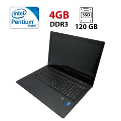 Ноутбук Lenovo G50-30 / 15.6" (1366x768) TN / Intel Pentium N3530 (4 ядра по 2.16 - 2.58 GHz) / 4 GB DDR3 / 120 GB SSD / Intel HD Graphics 3000 / WebCam
