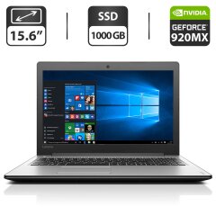 Ноутбук Lenovo IdeaPad 310-15ISK / 15.6" (1366x768) TN / Intel Core i3-6100U (2 (4) ядра по 2.3 GHz) / 4 GB DDR4 / 1000 GB SSD / nVidia GeForce 920MX, 2 GB GDDR3, 64-bit / WebCam / HDMI