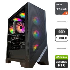 Сборка под заказ: новый игровой ПК MSI MAG Forge 120A Tower / AMD Ryzen 5 5600 (6 (12) ядер по 3.5 - 4.4 GHz) / 32 GB DDR4 / 1000 GB SSD M.2 / nVidia GeForce RTX 4060, 8 GB GDDR6, 128-bit / 650W
