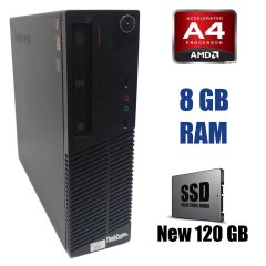 Системний блок Lenovo M79 DT / AMD Richland A4-6300B (2 ядра по 3.7 - 3.9 GHz) / 8 GB DDR3 / NEW 120 GB SSD / COM-port, USB 3.0 