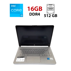 Ультрабук HP 14-dq2031tg / 14" (1920x1080) IPS / Intel Core i3-1125G4 (4 (8) ядер 2.0 - 3.7 GHz) / 16 GB DDR4 / 512 GB SSD / Intel UHD Graphics / WebCam / Win Home Lic 10